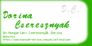 dorina cseresznyak business card